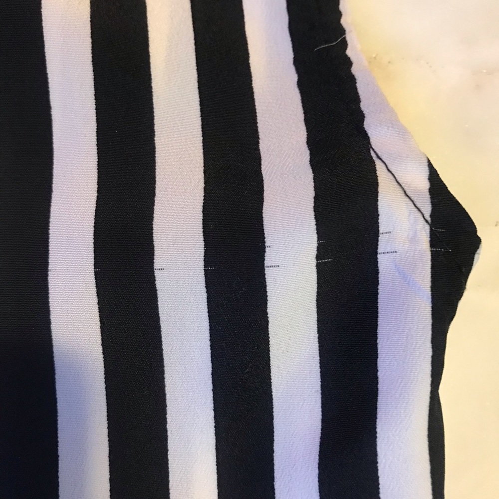 EUC Aqua Black & White Stripe Block Sleeveless Top - Picture 7 of 7